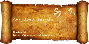 Szijártó István névjegykártya